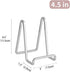 Plate Holder Easel Display Stand - 8 inch Metal Plate Stands for Display - Tabletop Picture Stand - Silver Iron Easels for Display Pictures | Phot...