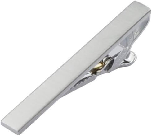 MEN Style Brushed Silver Executive Tie Clip, Size approx: 2 5/16" * 1/4" * 11/16"...
