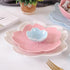 Chic Glossy Sakura Shaped Sauce Dish Sushi Dipping Bowls Appetizer Plates Porcelain Serving Dish Seasoning Dish 3''...
