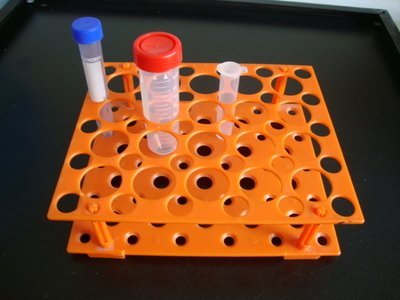 Orange Plastic Test Tube Rack for 10ML/15ML/50ML Conical Test Tubes,50 Sockets...