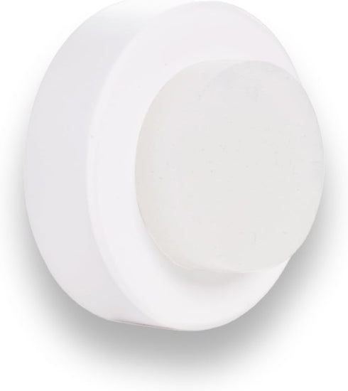 EVI | Wall Mounted Doorstop | Natural Silicone | Adhesive or Screw Installation | Stainless Steel | Mod. I-254 (White Rubber - White Lacquered)...