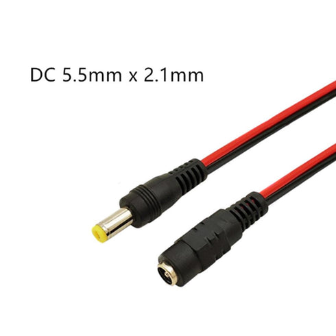 10 Pairs 12V 5A DC Power Pigtail Barrel Plug 2.1mm x 5.5mm Male Female Connector Cable for CCTV Security Camera and 12V Power Supply Adapter (Real...