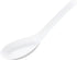 Disposable wihte Plastic Spoons, 50 PCS Asian Soup Spoons,Chinese Spoons,tasting spoon,front dish spoon,Plastic Cutlery(White flat bottom)...