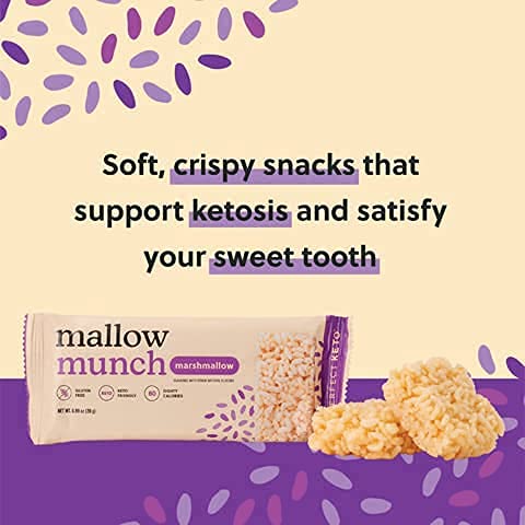 Perfect Keto Mallow Munch, Gluten Free, Cereal Bars, Breakfast Bar, Rice-Free, Low Sugar, Low Carb, Crispy, High Protein Snack, Healthy Snacks, 9g...