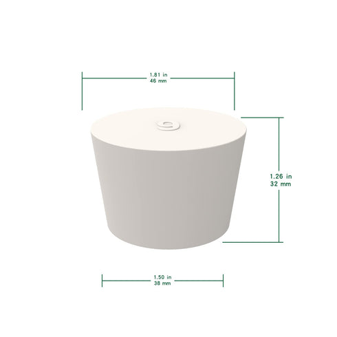 Solid Rubber Stoppers, (5 Pack) 9# White Tapered Lab Seal Rubber Stopper...