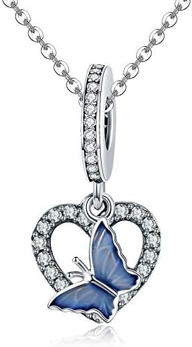 Butterfly Charms 925 Sterling Silver for Charm Bracelets and Necklaces with Multicolor 5A Cubic Zirconias, Birthday Mothers Valentines Day Jewelry...