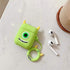 3 in 1 Compatible with Apple Airpods(2nd/1st Generation) Protective Funny Cute Case Cover with Cleaner Kit & Keychain (Mike)...