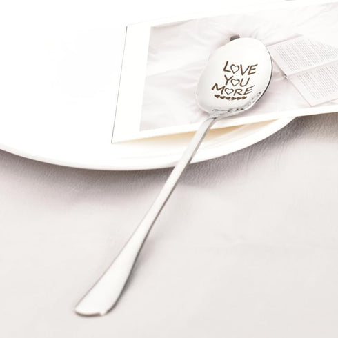 Love You More Spoon Gifts for Him Her Wife Husband Anniversary Birthday Gifts for Boyfriend Girlfriend Christmas Gift for Couples Tea Coffee Spoon...