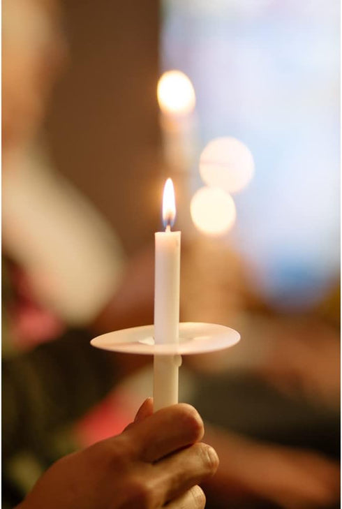 Concordia Supply Paper Disc Drip Protectors - 3" Candle Protector Covers for Taper, Vigil & Prayer - Ideal Candlestick Holders for Candlelight Ser...