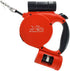 Retractable Dog Leash with Flashlight,Dispenser and Poop Bag Heavy-Duty Nylon Tape for Small,Medium Dogs and Cats One-Handed Brake and Lock.360°Ta...