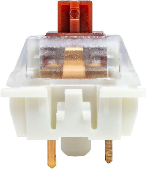 Granvela Gateron KS-9 Brown Switches with White Bottom Clear Top, Smooth Tactile Feedback, 55g Actuation Force, 3-pin Design, Compatible with Cher...