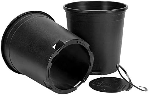 The HC Companies 2.75 Quart Rapid Stack Plastic Planter - Heavy-Duty Plastic Planter for Outdoor Garden Plants Flowers Herbs with Drainage Holes, ...
