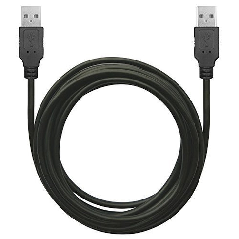 USB to USB Cable - Superspeed USB 2.0 Type A Male to Type A Male 24 / 28AWG Cable 7 Feet - Black...