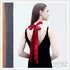 SilRiver Women's Silk Satin Skinny Scarf Long Necktie Sash Tie Headdress Fashion Accessories...