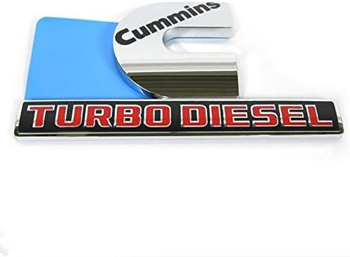 Yoaoo 2Pack OEM Chrome Cummins Turbo Emblem Badges Compatible with 2500 3500 Emblem Glossy 6.2" by 3.4" inches...