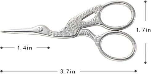 3.7Inch Embroidery Scissors Knitting Scissors Sharp Tip Stainless Steel Scissors Little Scissors for Cross Stitch Cutting Embroidery Sewing Handcr...