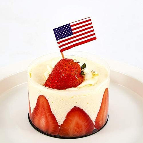 CYPS 100 Pcs USA American Flag US Toothpick Flags, Small Mini Stick Cupcake Toppers US Flags,4th of July,Veterans Day,Country Picks Party Decorati...