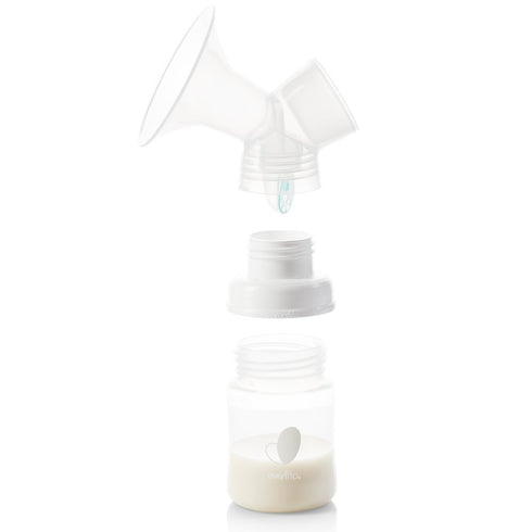 Evenflo Feeding Breast Pump Adapter to Balance Plus Wide Neck Baby Bottle (Pack of 2), White (5142112)...