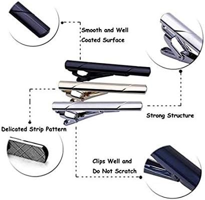 Mens Stainless Steel Tie Clips Minimalist Necktie Tie Bar Clasp Clip Clamp Pins Best Gift For Men Business Party Wedding Best Gift and Daily Life...