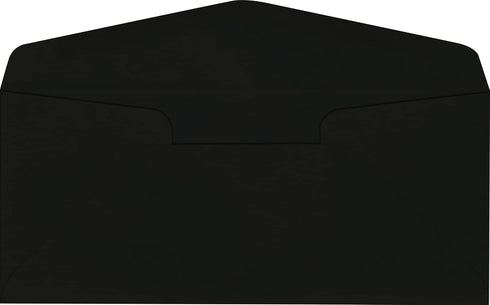 LUXPaper #10 Commercial Flap Business Envelopes | 4 1/8" x 9 1/2" | Midnight Black | 80lb. Text | 50 Qty...