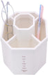 1PCS 5 Compartments Multi-Functional Pen Holder Desktop Stationary Organizer Home Office Art Supply Storage Box (White)...