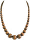 Natural Wood Beads Necklace for Men Women Wooden Chain Unisex Chunky Bead Necklaces...