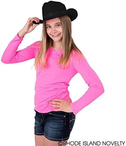 Rhode Island Novelty Black Cowboy Felt Hat Youth Size, One Per Order...