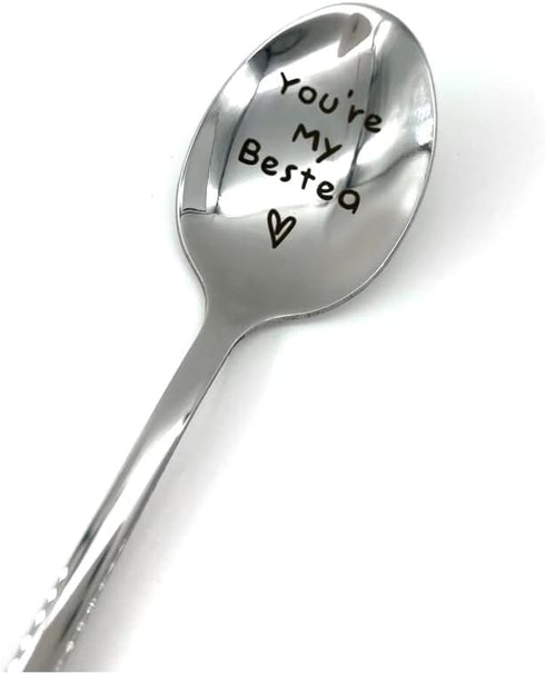 Best Friend Friendship Spoon Gift Christmas Gifts for Her Him You're My Bestea Spoon Funny Engraved Coffee Tea Spoons Coffee Tea Lovers Gifts for ...