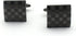 Gun Black Laser Engraved Checker Pattern Dress Shirt Cufflinks...
