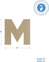 Wooden Letter M Cutouts 8 Inch Wooden Letters for Wall Decor, Home Decor, Crafts, and Party Decorations by Woodpeckers...