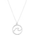 Metal Wave Pendant Necklace Simple Circle Pendant Collar Necklace for Women Jewelry...