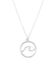 Metal Wave Pendant Necklace Simple Circle Pendant Collar Necklace for Women Jewelry...