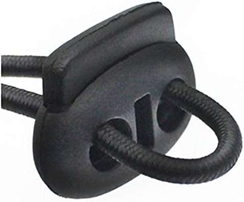 TIHOOD 100PCS Plastic Cord Lock End Toggle Double Hole Spring Stopper Fastener Slider Toggles End...