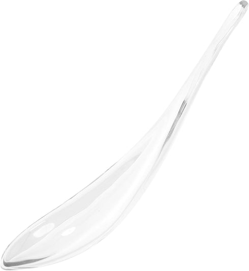 CALLARON Glass Foods Spoon Glass Spoon Glass Cake Spoons Clear Rice Spoon Glass Soup Spoons for Kitchen Restaurant Ice Cream Spoon...