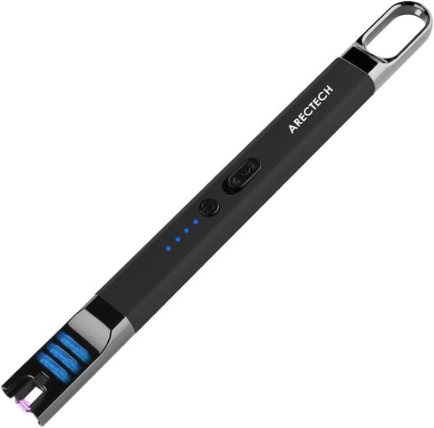 ARECTECH Lighter Electric Lighter Candle Lighter Rechargeable USB Lighter Long Gill Lighter for Candle Cooking Camping BBQs Fireworks Black...