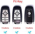Royalfox(TM) 3 4 5 Buttons 3D Bling keyless Entry Remote Smart Key Fob case Cover for 2017 2018 2019 2020 2021 2022 Ford Mustang Explorer Edge Fus...