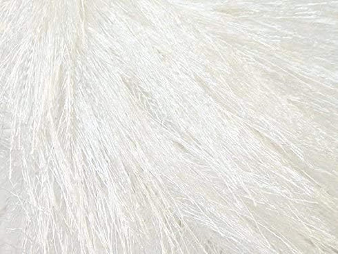 Optical White Eyelash Yarn Ice Bright, Bright Solid White Fun Fur 22744 82 Yards......