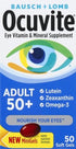 Ocuvite Eye Vitamin & Mineral Supplement, Contains Zinc, Vitamins C, E, Omega 3, Lutein, & Zeaxanthin, Bausch & Lomb Ocuvite Adult 50+ Eye Vitamin...