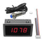 4 Digital Red LED Tachometer RPM Gauge Speed Meter with Hall Magnet Sensor NPN-NO Switch for Lathe Conveyor Belt...