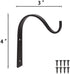 Mkono 6 Pack Iron Wall Hooks for Hanging Plant Lanterns, Plant Hanger Fence Metal Bracket for Bird Feeders, Wind Chimes, Mason Jar Sconces, Light ...