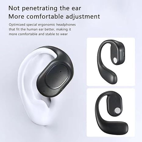 Non-in-Ear Wireless Bluetooth Headset, Open Headset, Hanging Headset, Touch Control Headset, Bone Conduction Headset (Black)…...