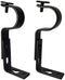 Adjustable Curtain Rod Brackets, Black, Set of 2...