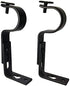 Adjustable Curtain Rod Brackets, Black, Set of 2...