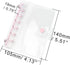 A7 Binder Cover Clear Pink A7 Binder Wallets 6 Ring Planner Binders Pockets Size Budget Binder Cover with Snap Button Closure for Loose-Leaf Folde...