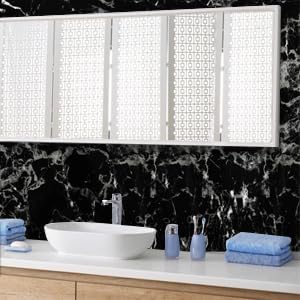 Arthome Black Marble Contact Paper,15.7"x120" Self Adhesive Wallpaper,Peel and Stick Black Paper Removable Decorative Film for Desk,Kitchen,Counte...