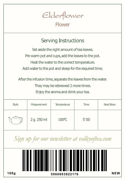 Organic Elderflower Tea Herbal - Elder Flower Blossom - Sambacus Blossoms - Elder Flowers Elderflowers Dried Organic Dried Elderflower Elder Flowe...
