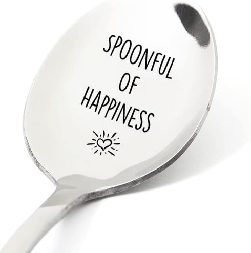 Best Friends Spoon Gifts for Women Men BFF Bestie Birthday Gift for Mom Dad Daughter Son Gifts Spoonful of Happiness Sugar Dessert Coffee Spoon fo...