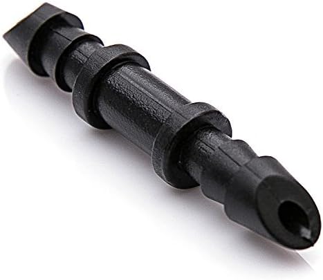 5mm (Dia) Double Barbed Hard Plastic Water Hose Straight Connector Fitting, Micro Drip Irrigation Systems Quick Connect Hose Sprinkler Adapters Fi...