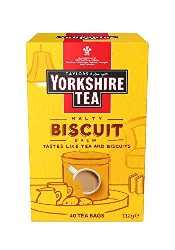 Yorkshire Tea Biscuit Brew 40 Tea Bags 100G (Yorkshire Tea Biscuit Brew 40 Tea Bags 100G with an Elegant, beautiful elephant heritage motives Bras...