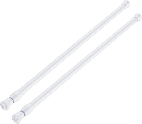 AIZESI Spring Tension Curtain Rods Short Tension Rod (White,17" to 28"-2Pcs)...